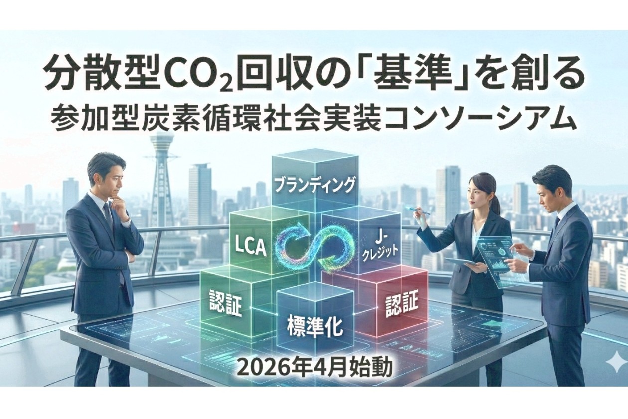 大阪府公認の参加型炭素循環社会実装コンソーシアムを結成